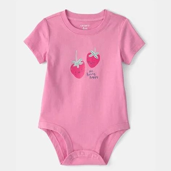 CARTERS - 'So Berry Happy' Strawberry Bodysuit
