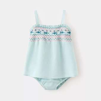 MANGO - Embroidered Romper Dres