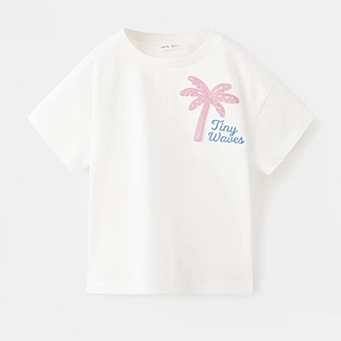 MANGO - Embroidered Palm T-Shirt