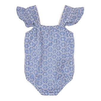 BONNIE JEAN - Sally Eyelet Bubble Romper