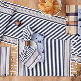 DESIGN IMPORTS - Boat House Stripe Table Runner