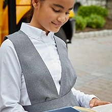 FRENCH TOAST - V-Neck Pleated Dress