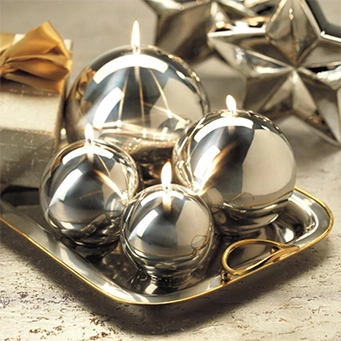 ZODAX - Metallic Ball Candles