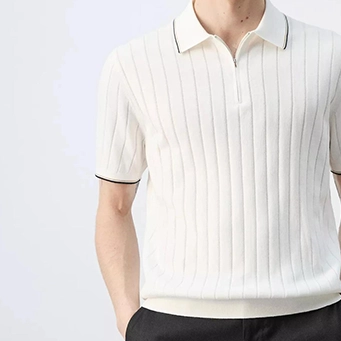 MANGO - Fine-Knit Polo Shirt